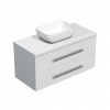 Swiss aqua technologies Koupelnová skříňka s krycí deskou SAT Cube Way 100x53x46 cm bílá lesk CUBE461003BISAT45