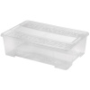 Plastový úložný box s vekom HEIDRUN TexBox 28l