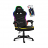 Herné kreslo Huzaro Force 4.4 RGB látka čierne