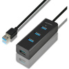 AXAGON HUE-S2BL 4-Port USB 3.0 Charging húb