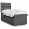 Box spring postel s matrací tmavě šedá 90x190 cm textil Šedá 3293450