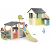 Set hracie centrum a domček s kuchynkou Multisport Fun Center Life Smoby rozšíriteľný so 150 cm šmykľavkou záhradkou a elektronický zvonček