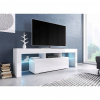 Cama Meble Tv stolík TORO 138, biely mat/biely vysoký lesk/biely vysoký lesk