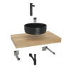 Hansgrohe Koupelnová sestava Siko s deskou pod umyvadlo Dolce 80x8x50 cm dub halifax KSETDO10