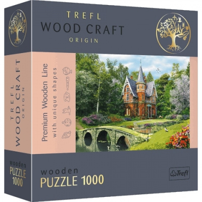 Wood Craft: Viktoriánsky dom 1000-dielne prémiové drevené puzzle - Trefl