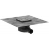 Hansgrohe RainDrain Point - Úplná sada podlahového vpustu 100x100, kartáčovaná nerezová oceľ 56246800