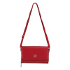 Dámska crossbody koženková kabelka Červená