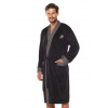 Pánský župan Royal black L&L černá XXL
