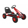 LEAN TOYS Šľapacia kára A-15 - nafukovacie kolesá - červená