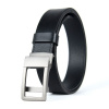 Kožený opasok NICKEL AXIS s brzdovou prackou, 3,5 cm, Čierny (VNICKEL-AXIS-CI)
