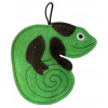 Kiwi Hračka pes LEATHER CHAMELEON kůže,zelená 16 cm