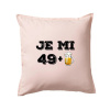 Je mi 50 pivo - Vankúš 50x50 - 50x50 - Vrátane výplne ( Svetloružová )