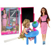 Lean Toys Bábika učiteľka s hnedými vlasmi a malou bábikou