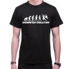 Fajntričko Tričko - Evolúcia Badminton, Farba čierna, Strih/ Variant Pánsky / UNISEX