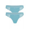 Cornela čipkované tangá - 2ks L svetlomodrá