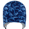 RDX Funkčná dojčenská zaväzovacia čiapka Dinosaury Picowinter Modrá Veľ. 1