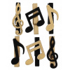 Ozdobné štipce NOTY hudba dekorácia stola 6ks