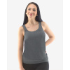 GINA Dámske predĺžené tielko so širšími ramienkami Eco Bamboo | 08025P - šedá, S/M