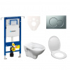 S-line Cenově zvýhodněný závěsný WC set Geberit do lehkých stěn / předstěnová montáž+ WC Pro 111.355.00.5ND3