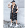 Dámska dlhá prešívaná vesta GERIAT čierna