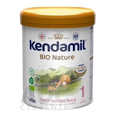 KENDAMIL 1 BIO Nature počiatočná dojčenská mliečna výživa s DHA (0 - 6 mesiacov) 1x800 g, 5056000503152