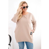 Kesi Dámske tričko Plus Size 25570 Farba: Béžová, Veľkosť: UNI
