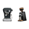 Ascaso Dream ONE, Anthracite + Eureka Mignon Single Dose PRO, Black & Oak