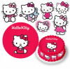 DIGITÁLNA TLAČ Opłatek na tort HELLO KITTY MAČIATKO Postavy + TEXT ZADARMO 1