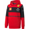 Mikina - Puma Detská mikina veľkosti 152 s dlhým rukávom čierna, červená (Mikina Scuderia Ferrari F1 2022 R.11-12 rokov)