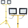 EcoPLANET LED reflektor 2x 100W studená biela + stojan