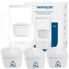Sklenená filtračná kanvica Wessper D2 BOROSILICATE 3l biela + 10x filter