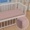 Detské froté napínacie prestieradlo do postieľky FR-024 Hnedoružové 60 x 120 x 10 cm - do postieľky