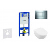 Geberit Duofix Modul na závesné WC s tlačidlom Sigma30, lesklý chróm/chróm mat + Villeroy Boch - WC a doska, DirectFlush, SoftClose, CeramicPlus 111.300.00.5 NI6