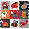 Vkladačka Baby Great Penové puzzle Zvieratá šedá-červená SX (30x30) (8595146111175)