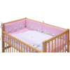 Dětská postýlka se stahovací bočnicí - přírodní ECO - 120x60 cm s kompletní výbavou Toro Barva soupravy: Toro růžová
