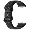 Silikónový perforovaný remienok pre Xiaomi Redmi Watch 4 a 5 a Smart Band 8 Pro a 9 Pro Farebný variant: čierna so šedou