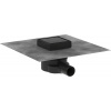 Hansgrohe RainDrain Point - Úplná sada podlahového vpustu 100x100 pre dlažbu, čierna matná 56247670