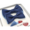 Linta White, Navy Blue, Blue, Striebor (Mucha Set Dad and Son Blue Navy Blue vzory)
