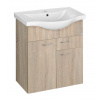 Aqualine KERAMIA FRESH umývadlová skrinka, 1 zásuvka, 60,6x74x34 cm, dub platín 50066