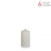 BARTEK sviečka stĺp s drážkou, 335g, 7x12cm, glitterová biela