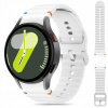 Pásik Silicone Band Biely pre Samsung Galaxy Watch 7/FE/6/5/4/Pro/Classic