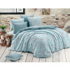 Bavlněné povlečení Estelita Tyrkysové Velikost: 220x200 + 2x 70x90 cm - TipTrade