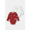 Body pre bábätká United Colors of Benetton 2-pak 3DKAAB00U.W.Seasonal biela 62