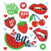 Farebná, veselá nažehlovačka Tulimi, Bite Me - malý arch Sale 8596309410845