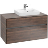 VILLEROY & BOCH Collaro závesná skrinka pod umývadlo na dosku (umývadlo vpravo), 2 zásuvky, 1000 x 500 x 548 mm, Arizona Oak, C01500VH