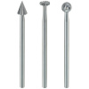 Sada jemných fréz Proxxon, wolfram-vanadová ocel, 3dílná.