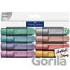 Zvýrazňovač Metallic, 8 farieb - Faber-Castell