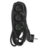 EMOS SK s.r.o. Predlžovací kábel 5 m / 3 zásuvky / čierny / PVC / 1 mm2 - PC0315