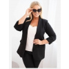 Kesi Włoski Dámska sako Plus Size bez zapínania s podšívkou XL/2XL čierna