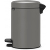 Odpadkový kôš s pedálom NewIcon 3 l mineral concrete grey